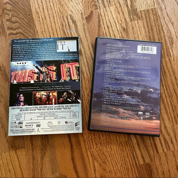 EUC Set of 2 Michael Jackson Music DVDs (This Is It/History on Film Volume II) - Picture 3 of 12